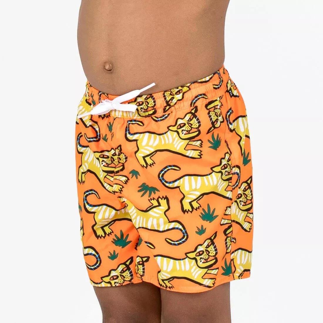 Boys Swim Shorts - 100 Banana, Orange, No Color, large image number 13