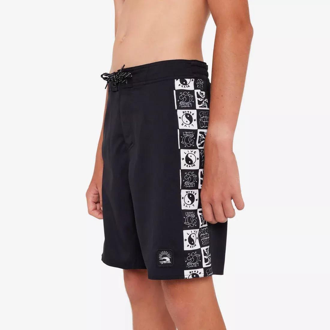 BLACK Boys' surfing boardshorts - 900 band, No Color, medium
