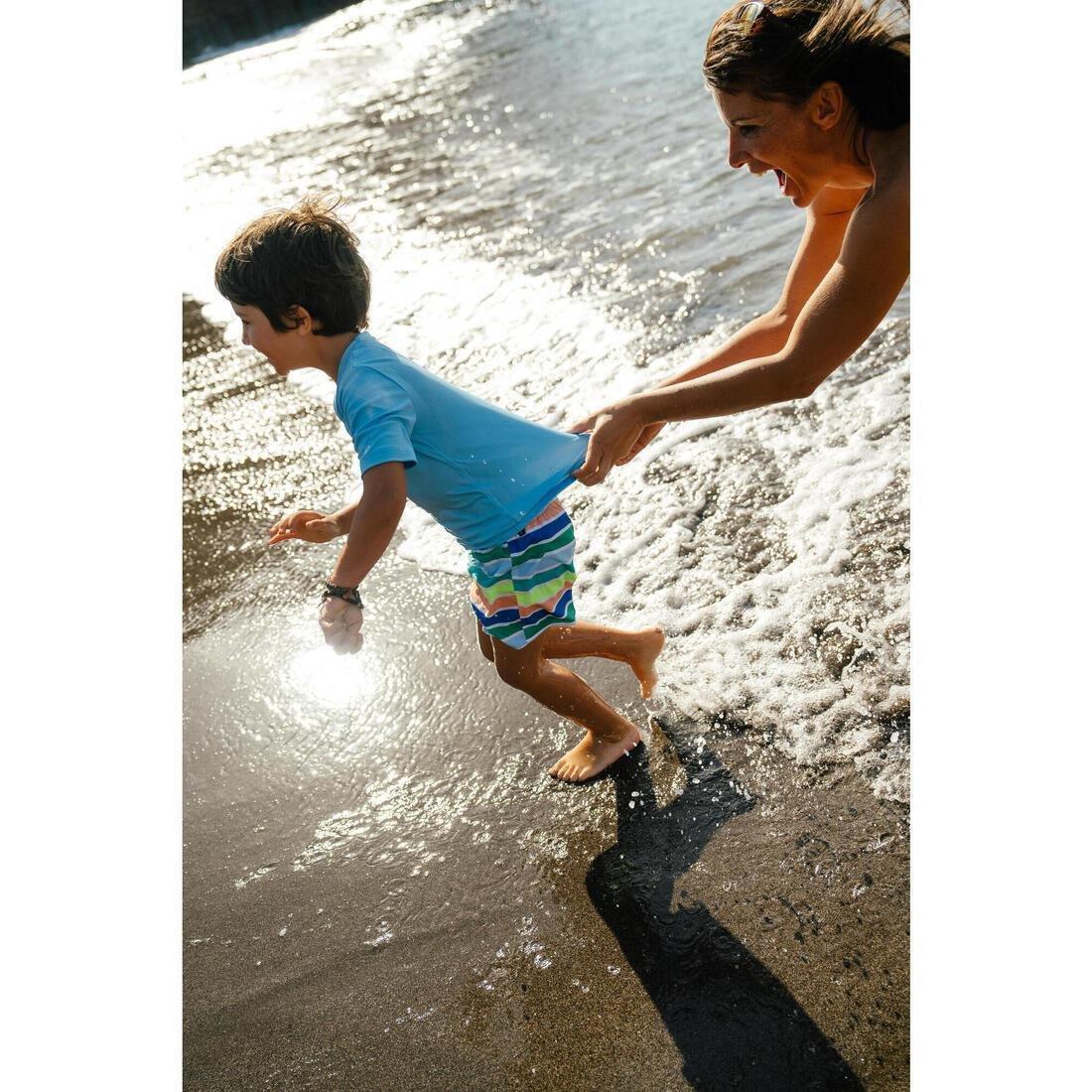 LAVENDER PURPLE Kids' surfing anti-UV printed water T-Shirt, No Color, large image number 8