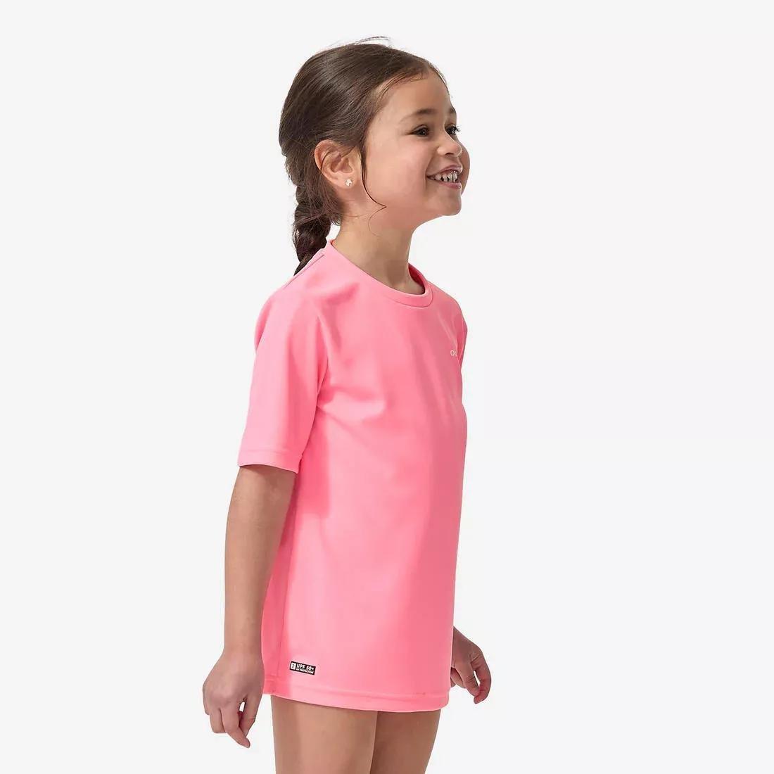 TURQUOISE Kids' surfing anti-UV printed water T-Shirt, No Color, large image number 2