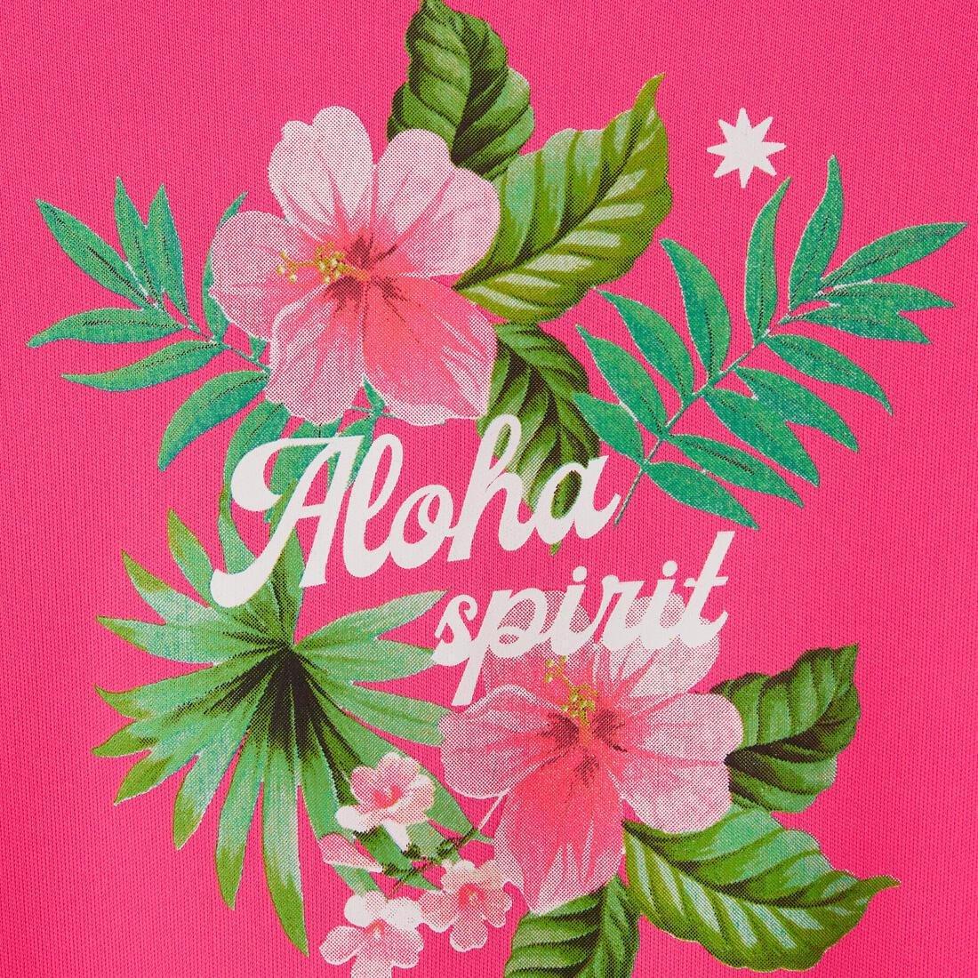 PINK kids' surfing anti-UV long-sleeved printed water T-shirt, No Color, large image number 7