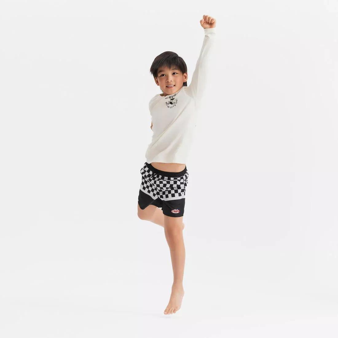 BLACK Kids' surfing long sleeve UV-protection t-shirt - 100 Vibes parme, No Color, large image number 10