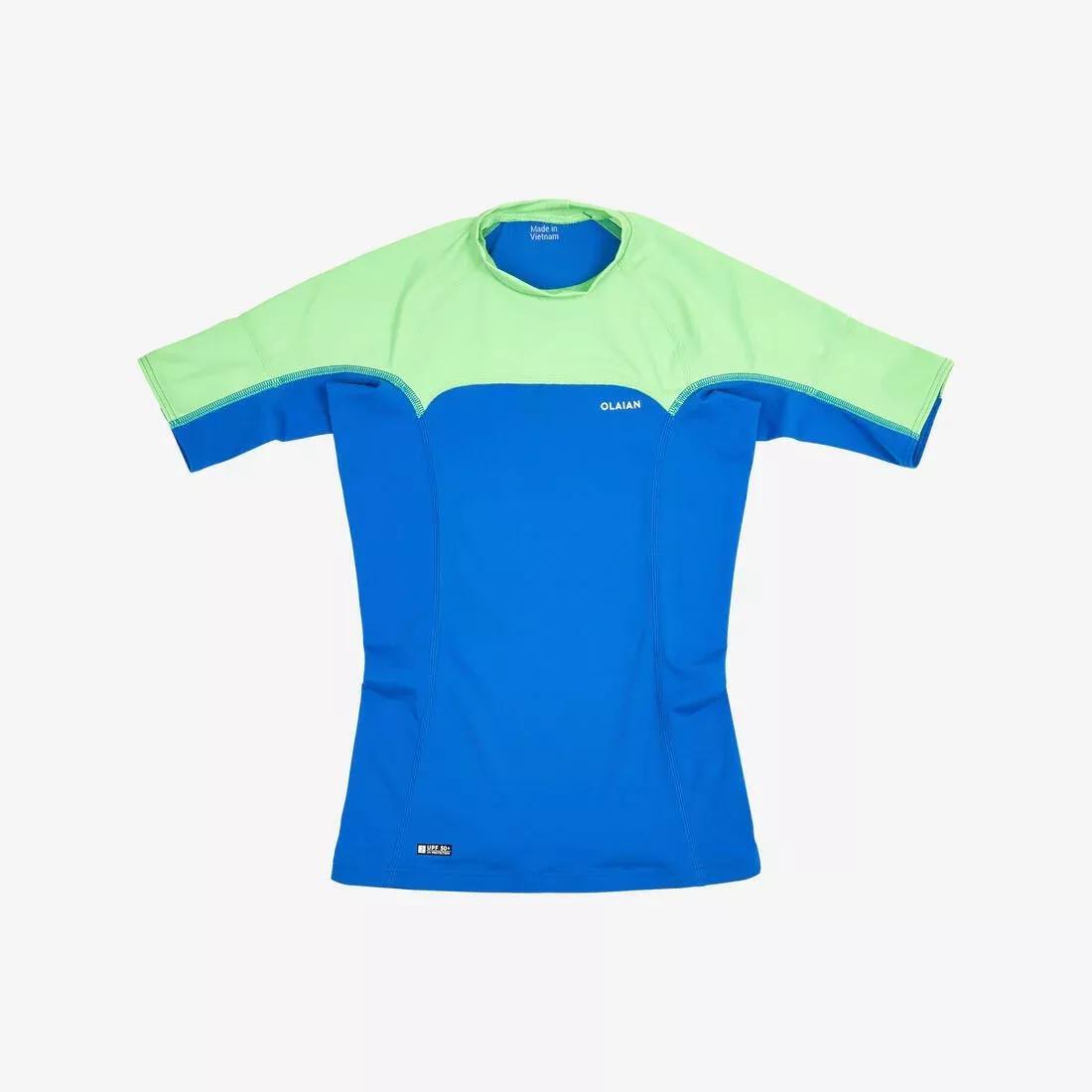 Boys Surfing Anti-UV Short-Sleeved T-Shirt - 500, Blue, No Color, large image number 6