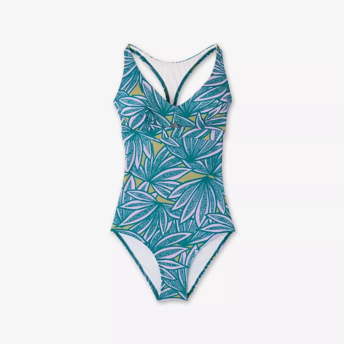 Women surfing 1-piece swimsuit - Agatha flow, Purple, No Color, large image number 5