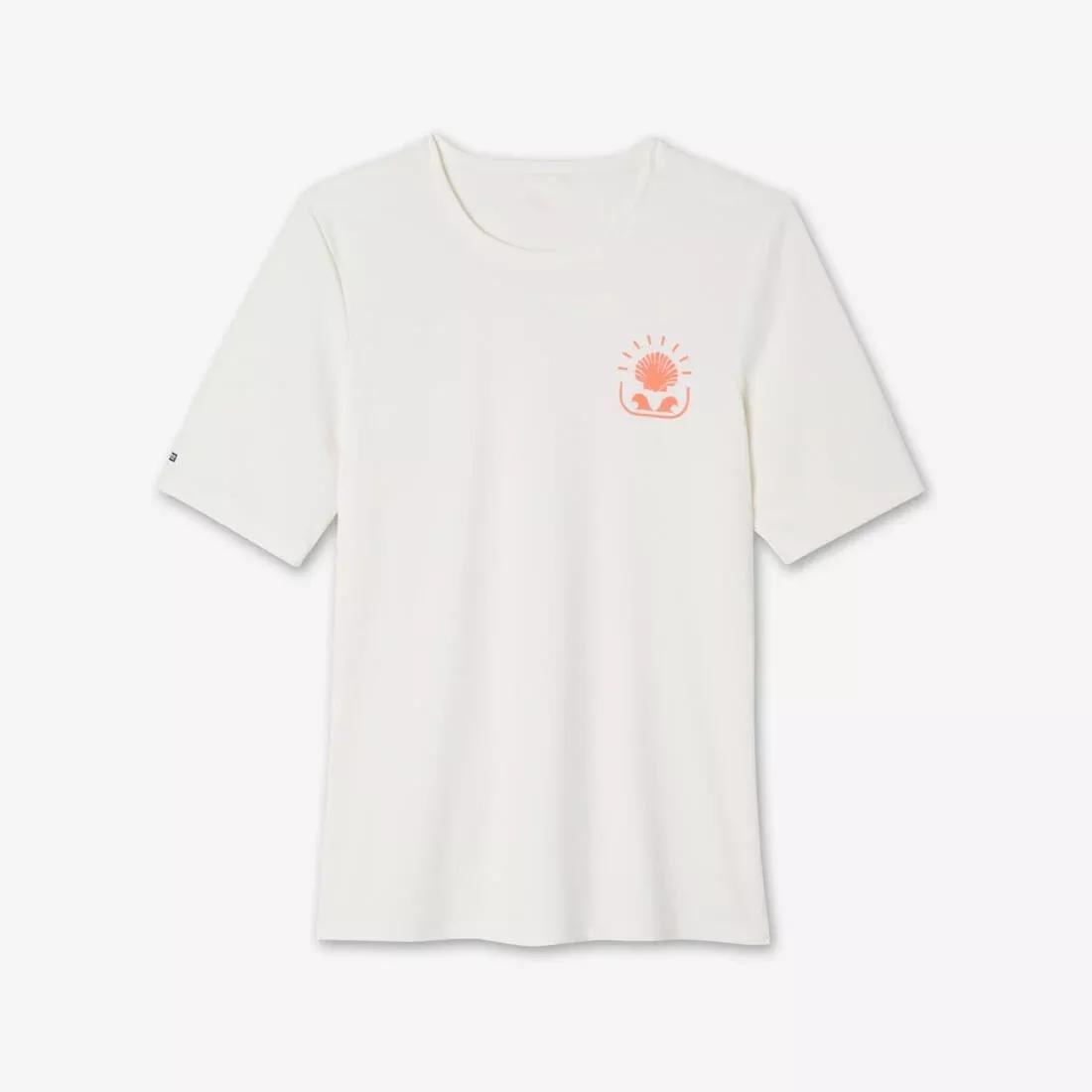 Women surfing short sleeve UV-protection t-shirt - Malou greige, Purple, No Color, large image number 7