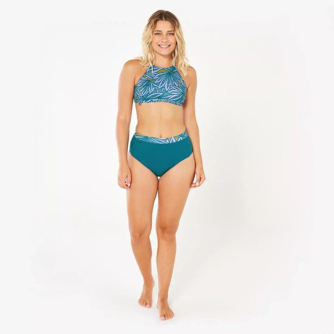 Women Surfing Bikini Crop Top - Andrea, Black, No Color, large image number 2
