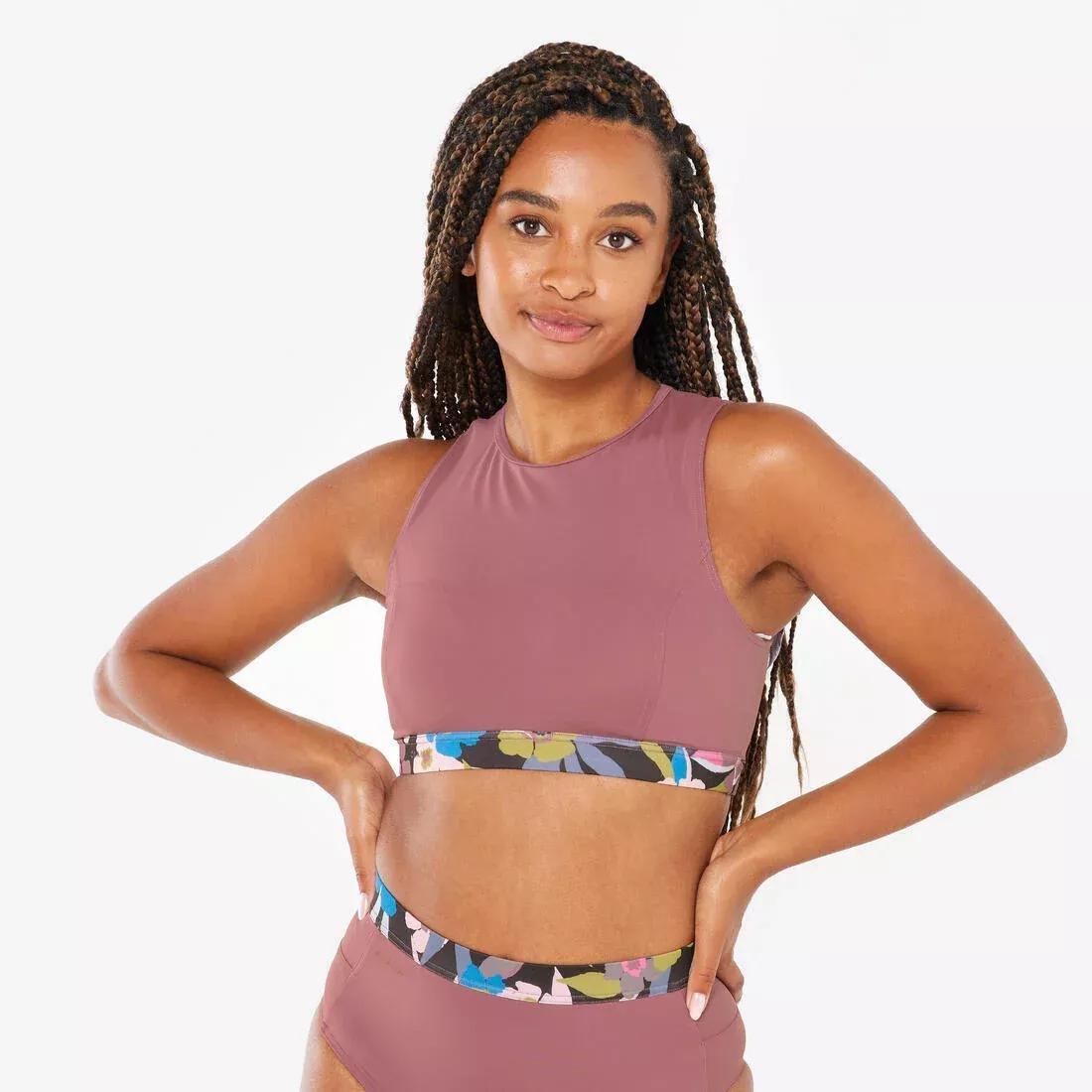 Women bralette swimsuit top - Carla, Purple, No Color, large image number 0