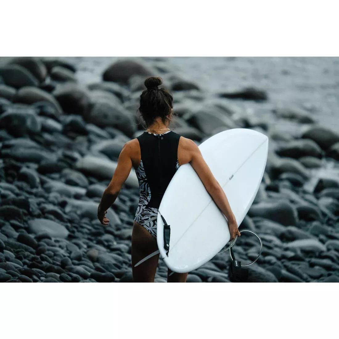 Women Surfing 1-Piece Swimsuit - Carla, Black, No Color, large image number 7