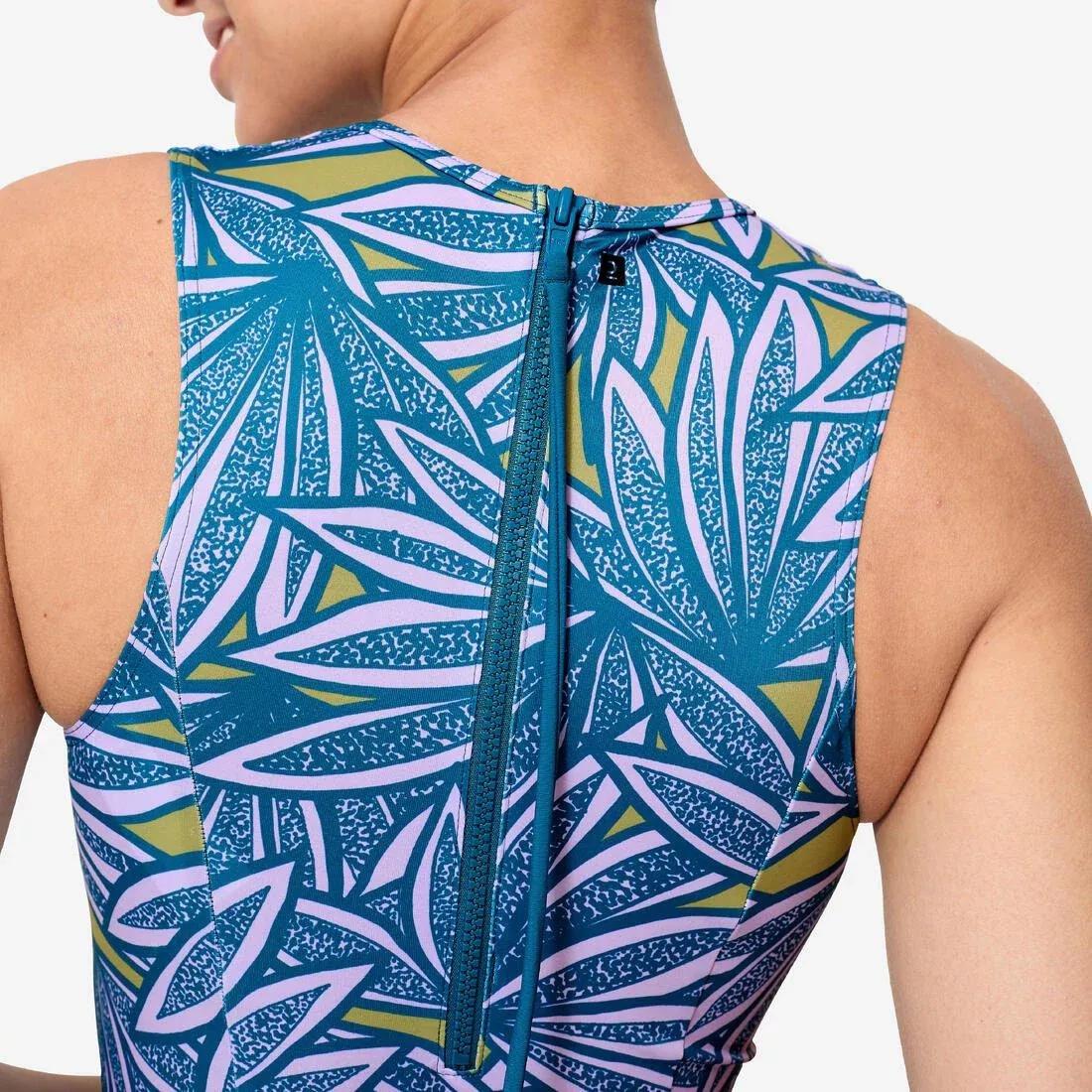 Women surfing 1-piece swimsuit - Carla, Purple, No Color, large image number 4