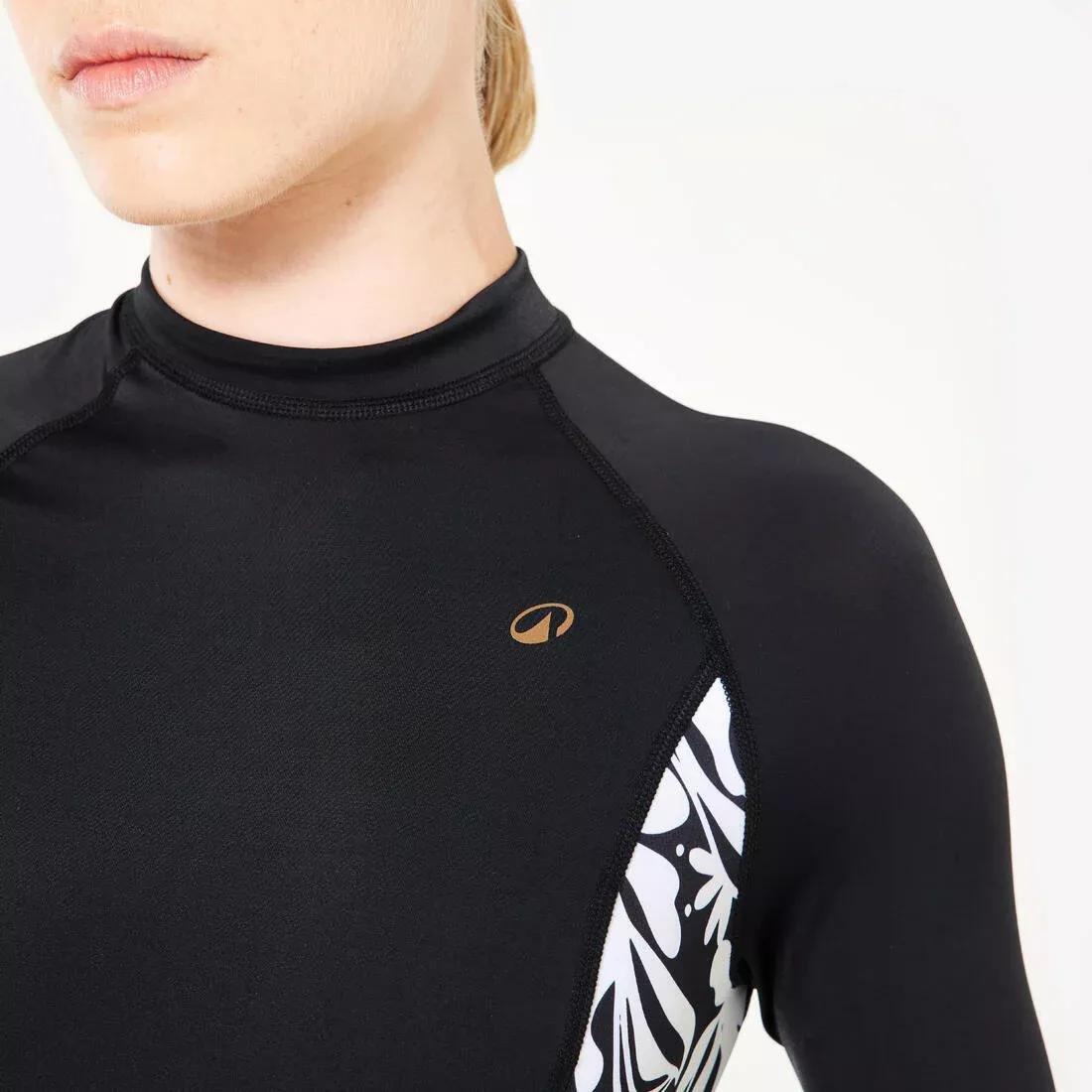 Women Surfing Long Sleeve 1-Piece Swimsuit - Dani, Black, No Color, large image number 5