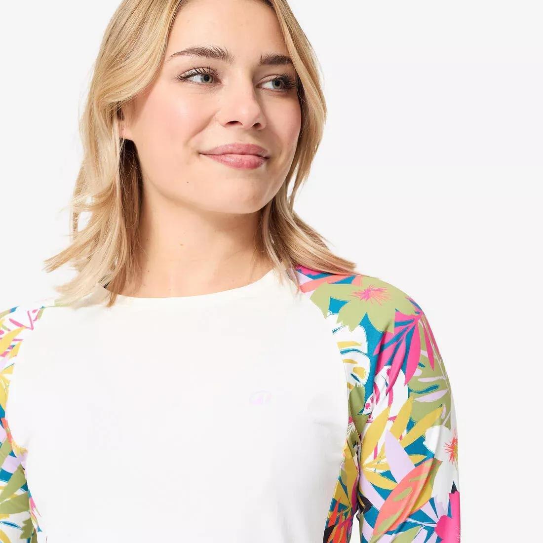 Women surfing long sleeve UV-protection t-shirt - Kanika, Khaki, No Color, large image number 4