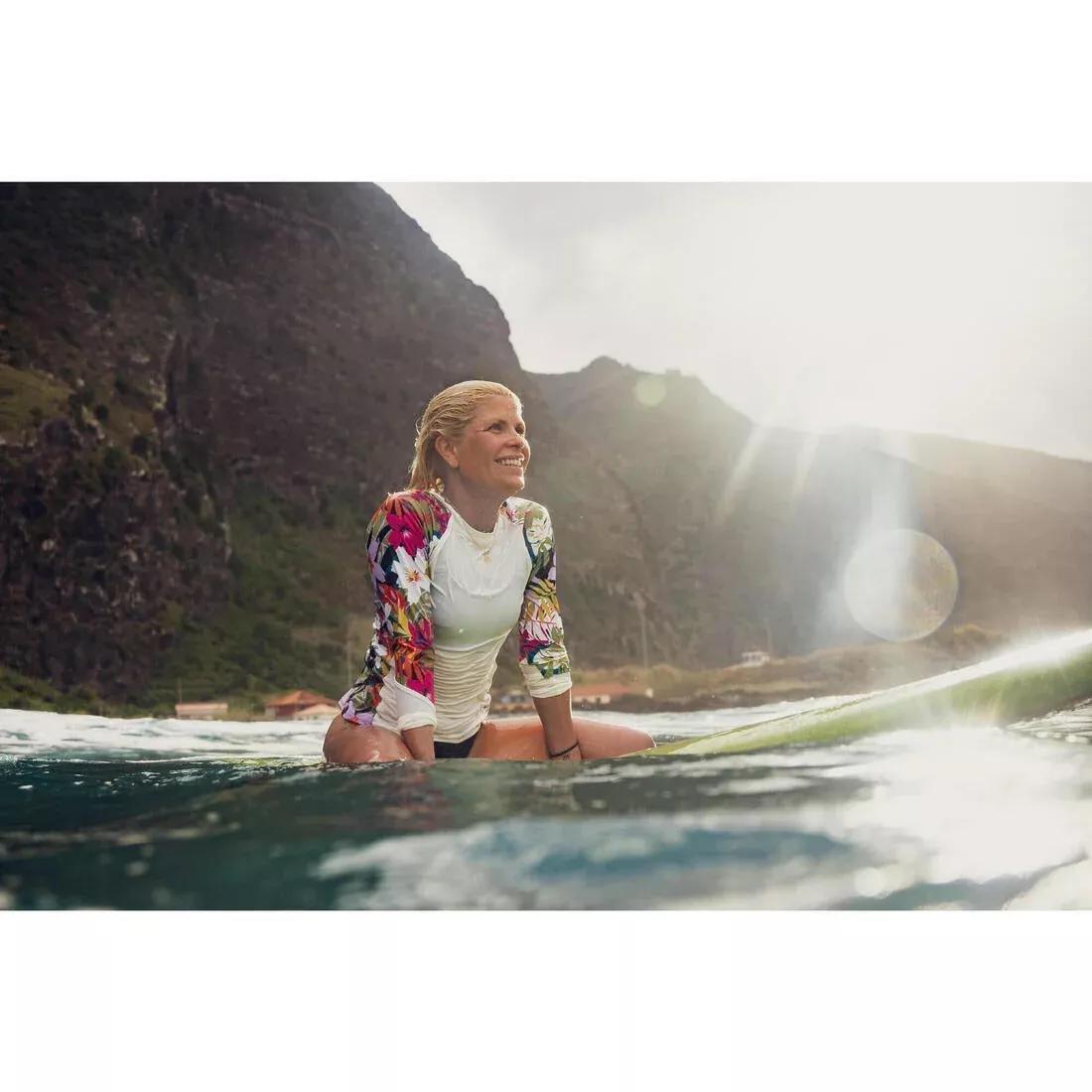 Women surfing long sleeve UV-protection t-shirt - Kanika, Khaki, No Color, large image number 7