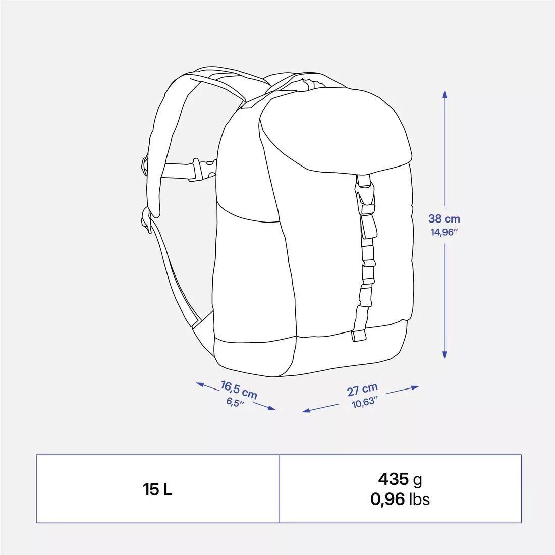 Kids Unisex 15 L Hiking Backpack - 7-15 Years - NH900, Blue, No Color, large image number 5
