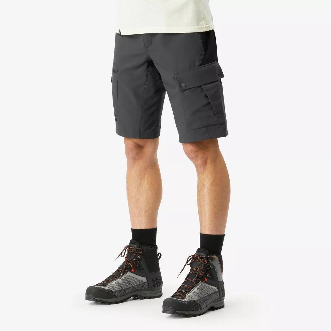 Men robust trekking shorts - MT500, Khaki, No Color, medium