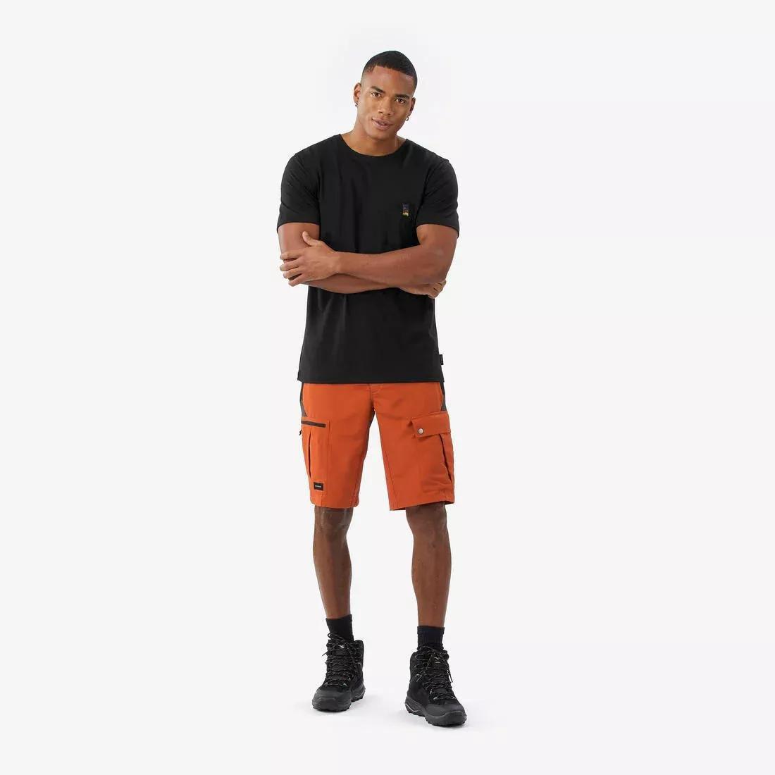 Men robust trekking shorts - MT500, Khaki, No Color, large image number 3