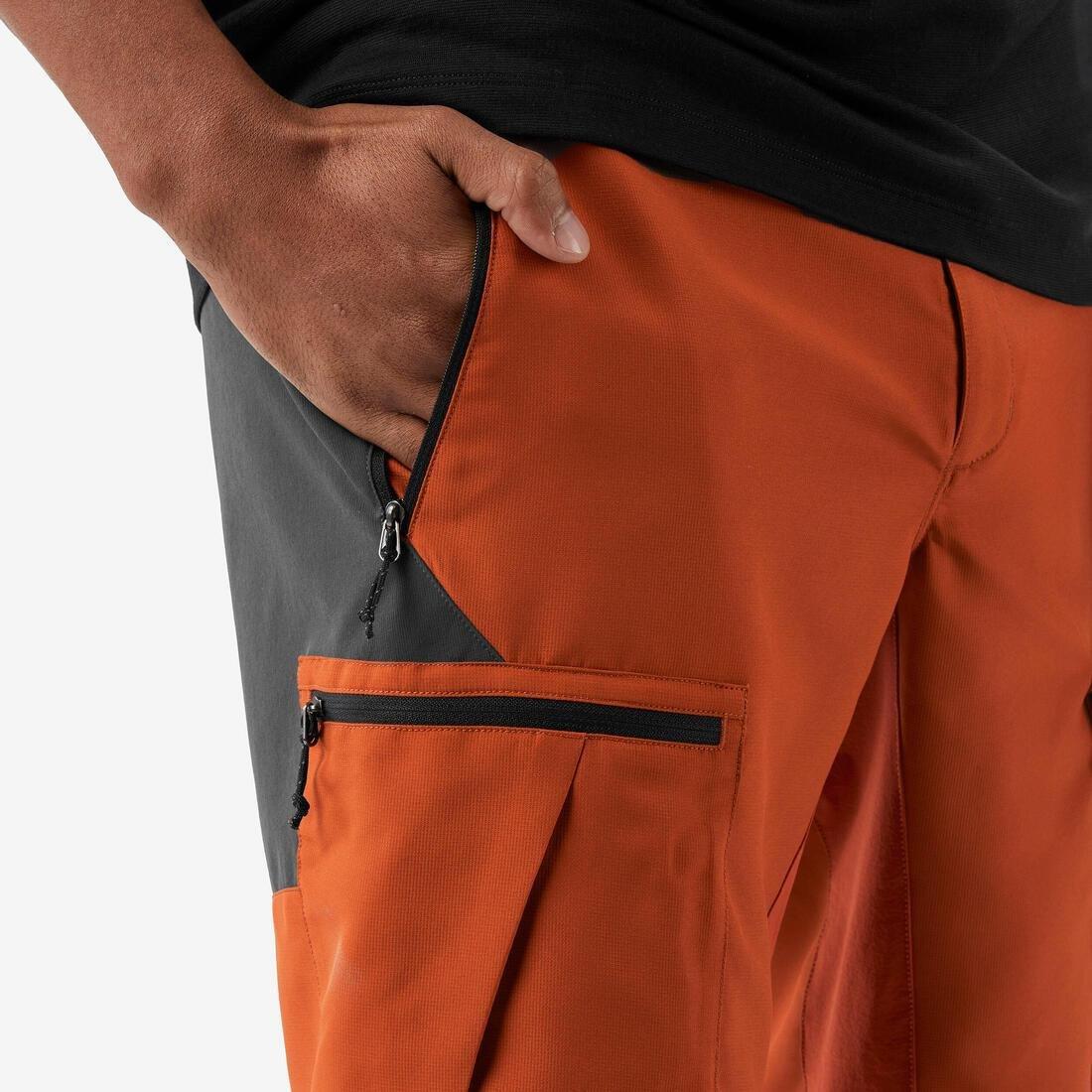 Men robust trekking shorts - MT500, Khaki, No Color, large image number 8