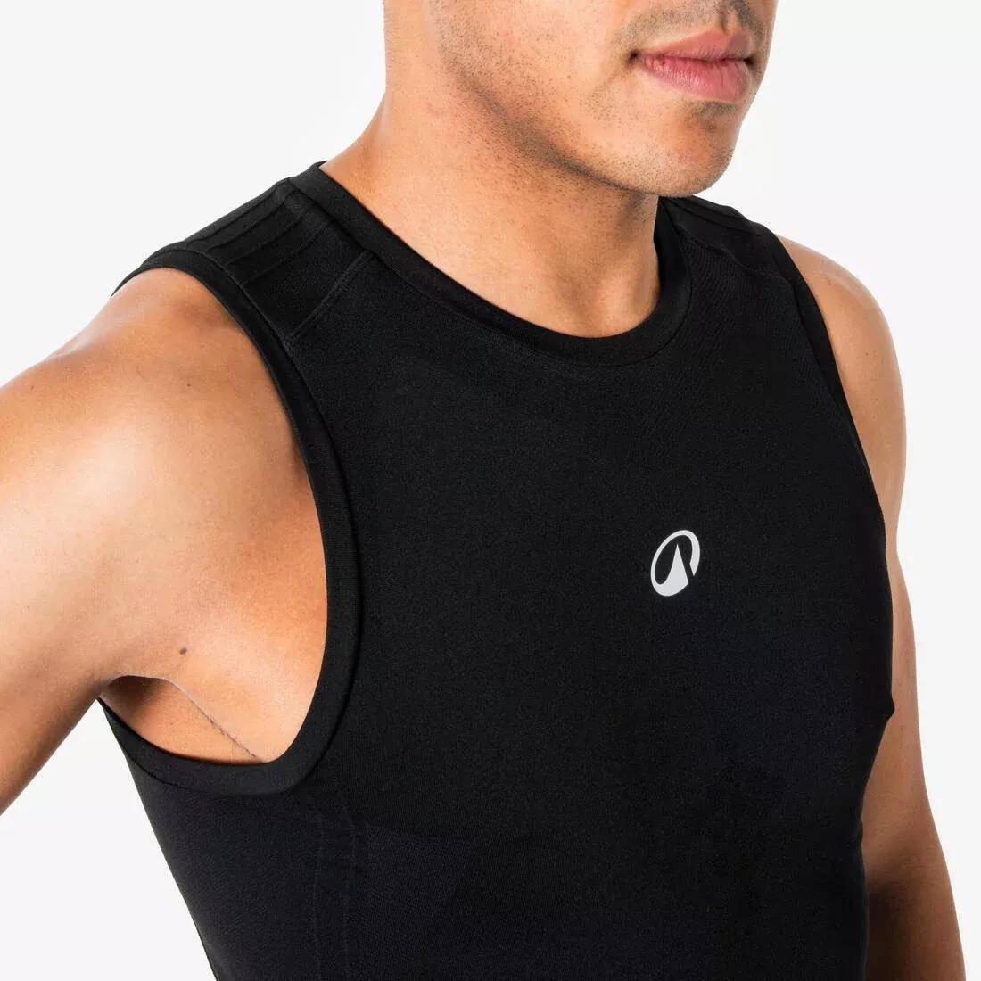 Men Sleeveless Basketball Base Layer Shirt Tank - 500 NBA, Black, No Color, large image number 5