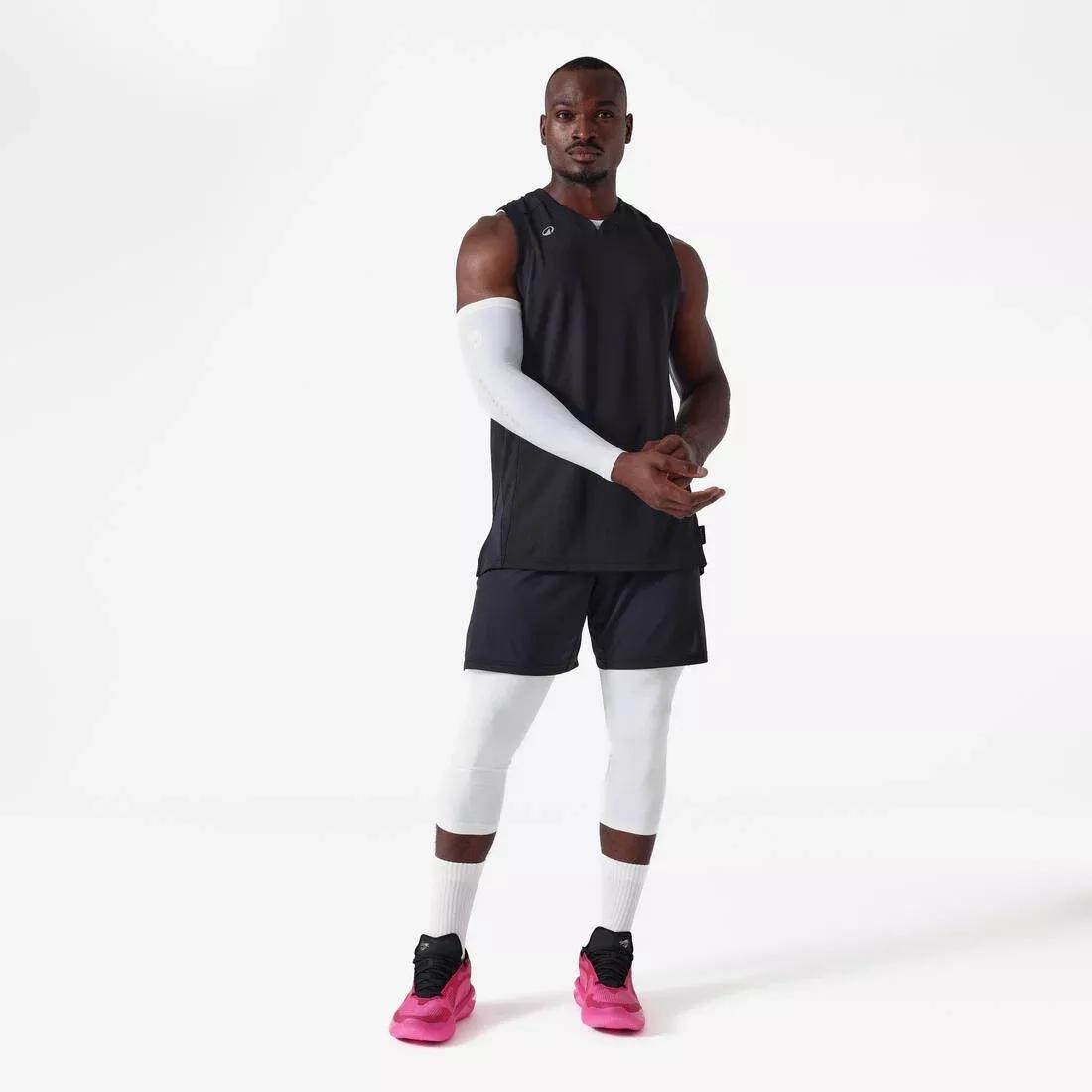 Adult NBA Basketball Sleeve, White, No Color, large image number 5