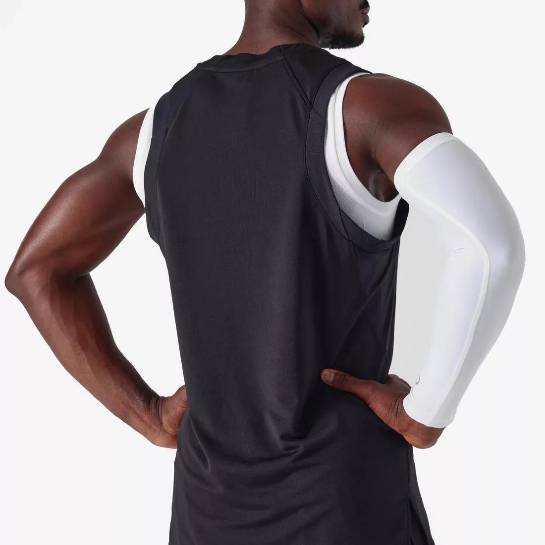 Adult NBA Basketball Sleeve, White, No Color, large image number 6