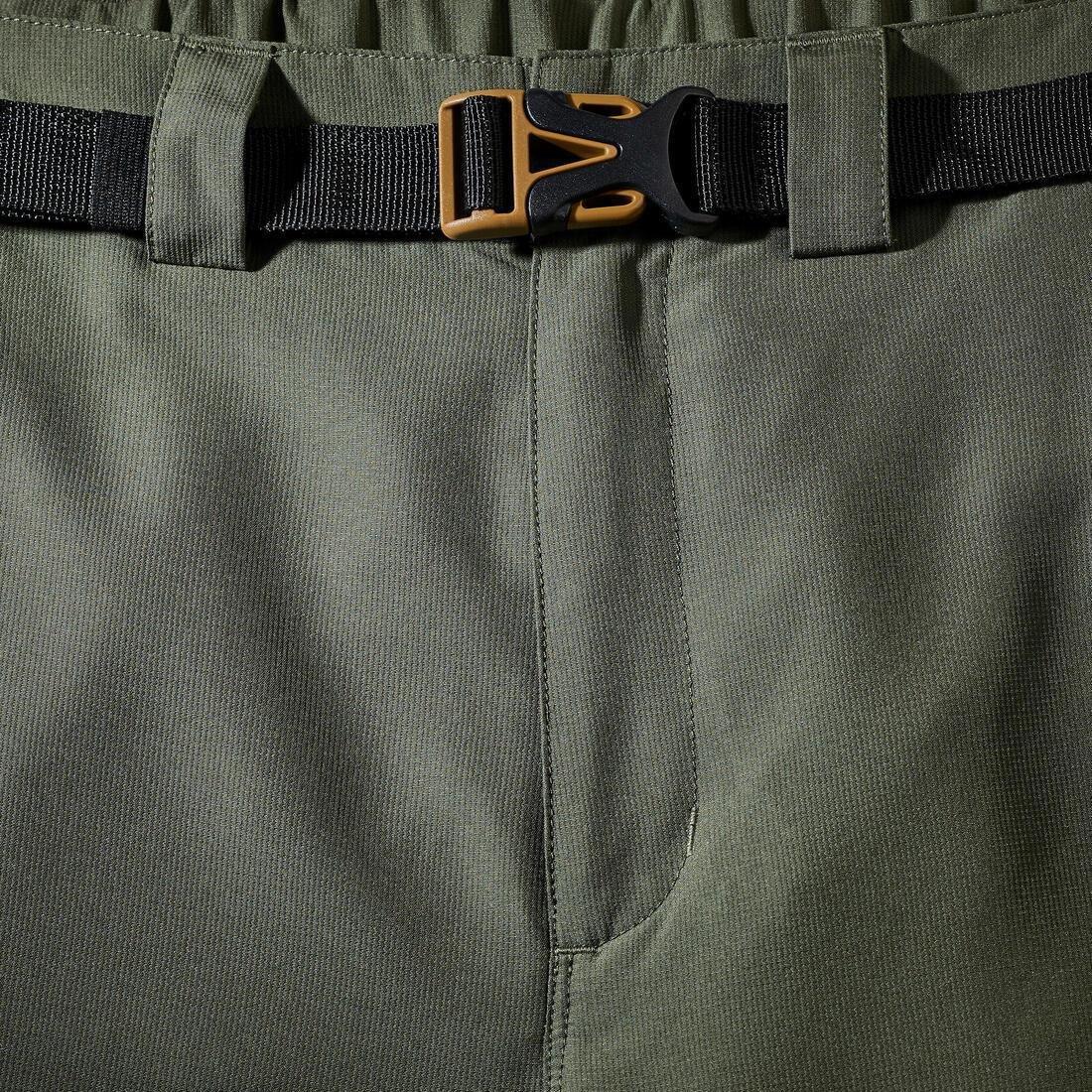 BRONZE KHAKI GREEN Men's durable trekking trousers - MT500, No Color, large image number 7