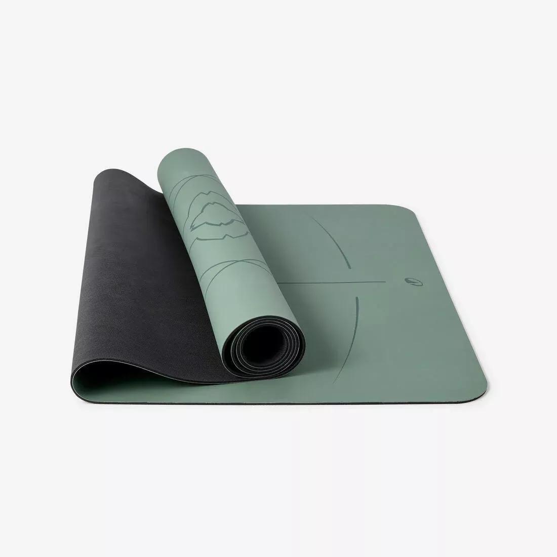 4 mm Thick Ultra Grippy Dynamic Yoga Mat, Green, No Color, large image number 0