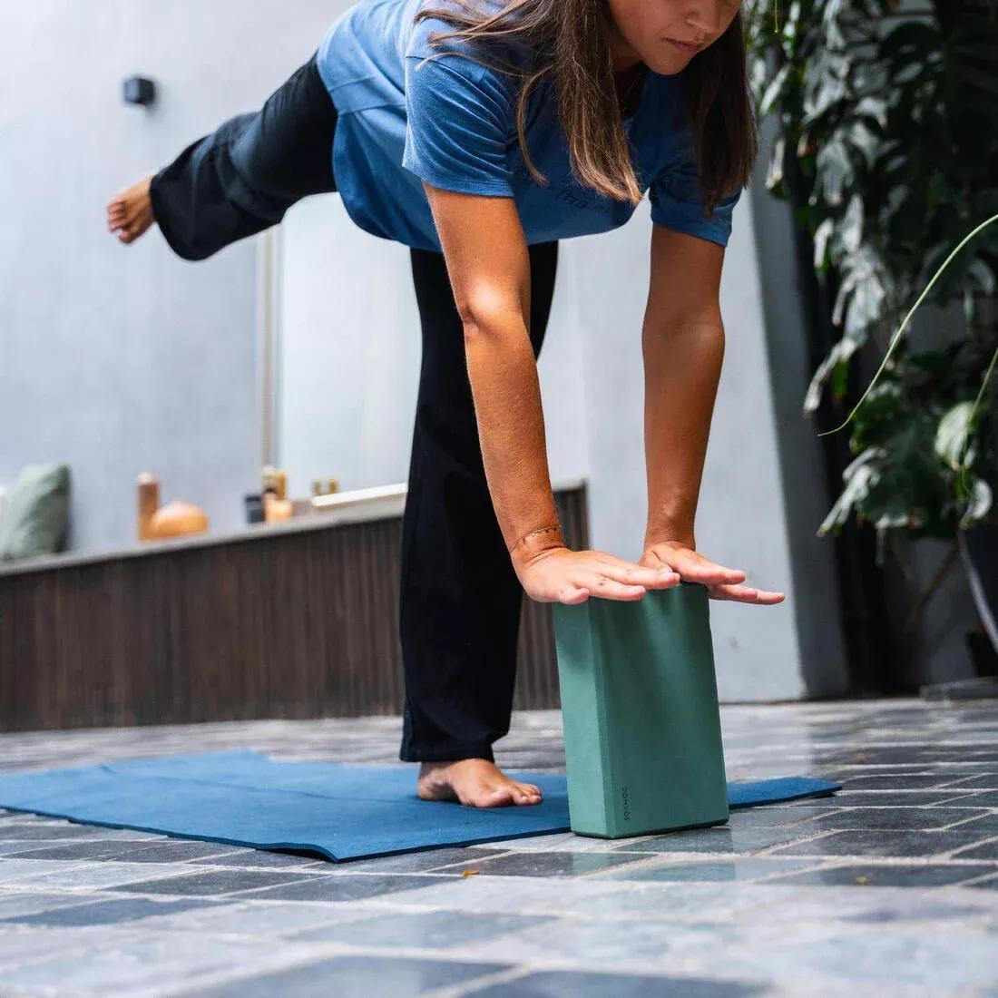 EUCALYPTUS GREEN Foam Yoga Block - Mahogany, No Color, large image number 7