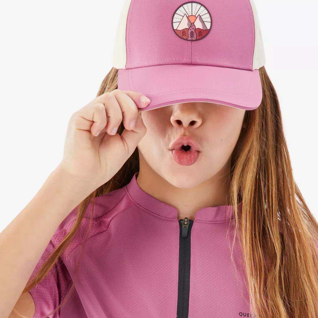 Kids Girls Hiking Cap - MH100, 7-15 Years, Pink, No Color, large image number 8