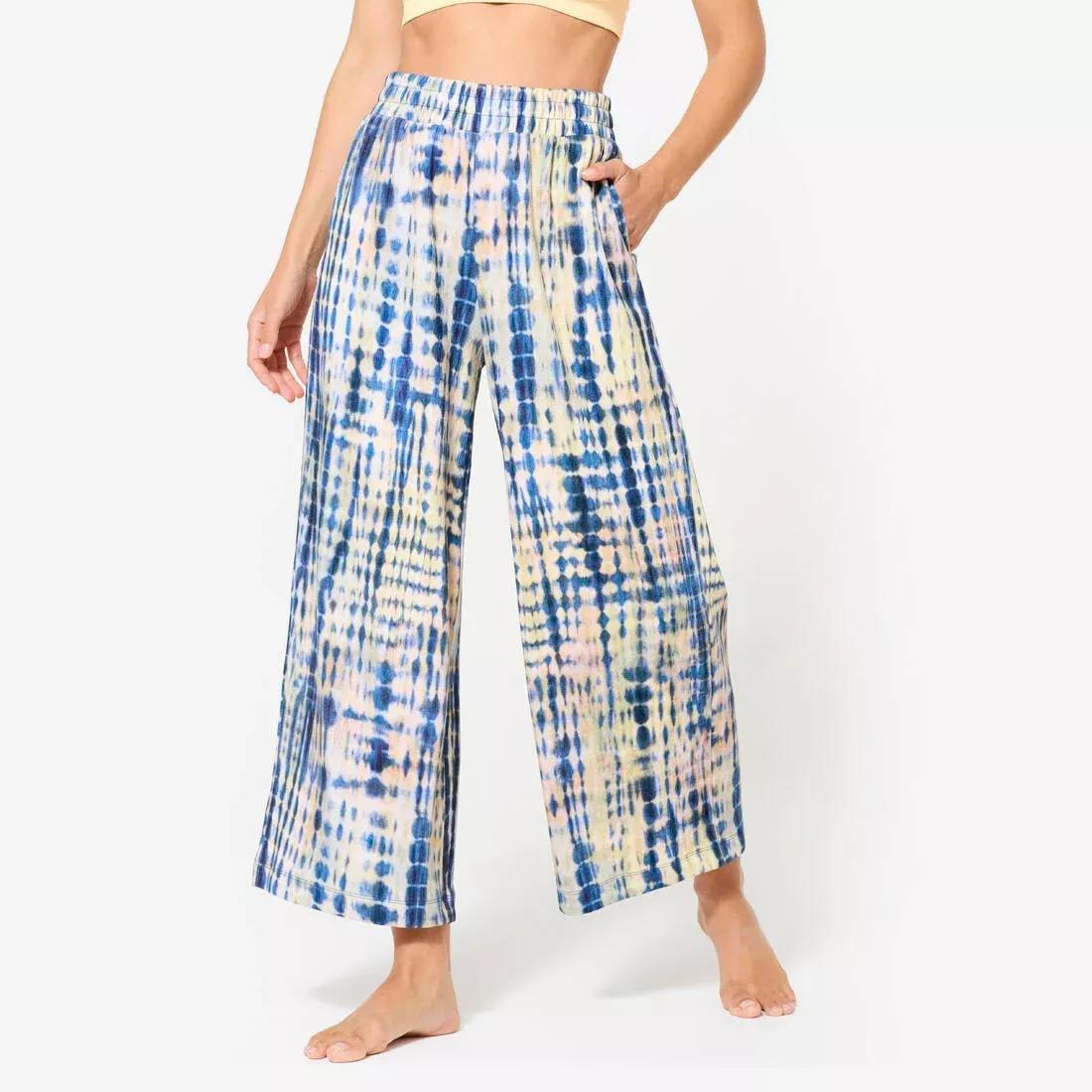 Women Yoga Retreat Bottoms, Blue, No Color, large image number 1