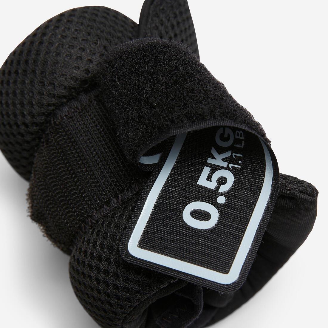 2 X 0.5 Kg Ankle & Wrist Fitness Weights, Black, No Color, large image number 4