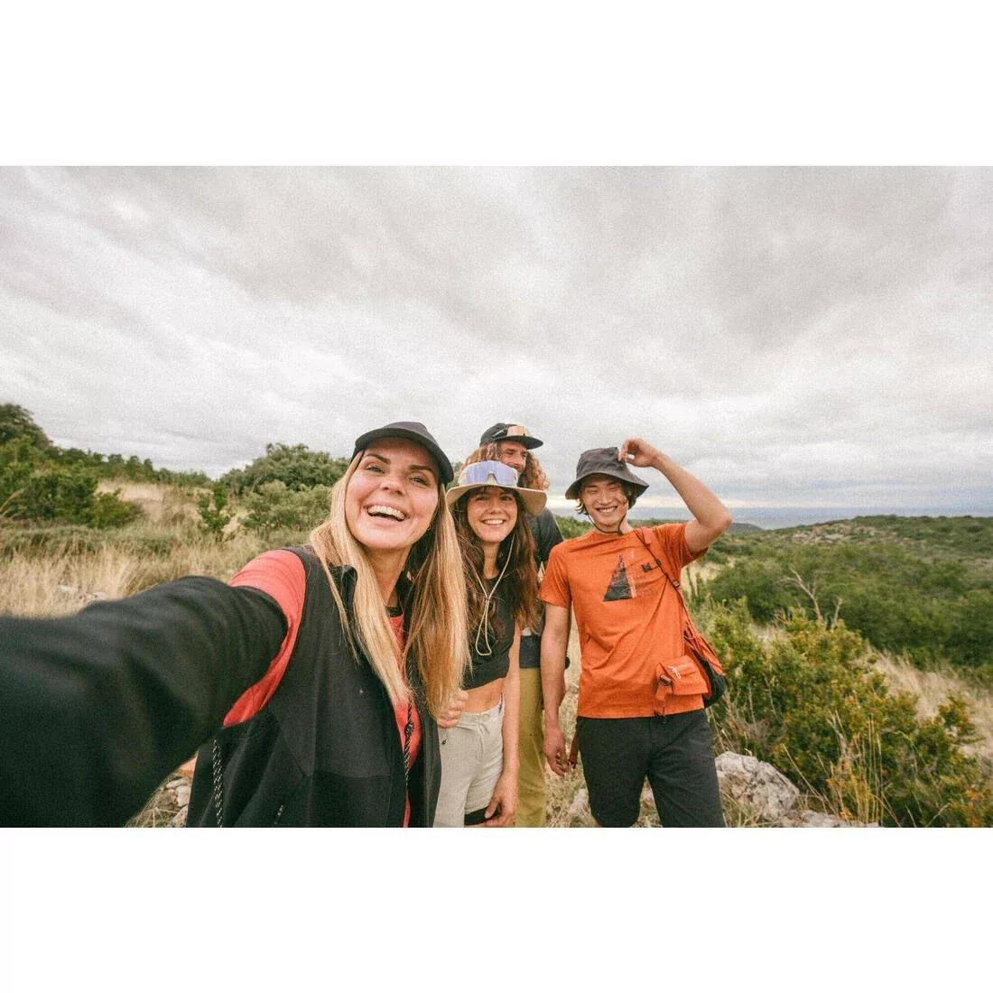 Men Short-Sleeved Hiking T-Shirt - MH500, Brown, No Color, large image number 9