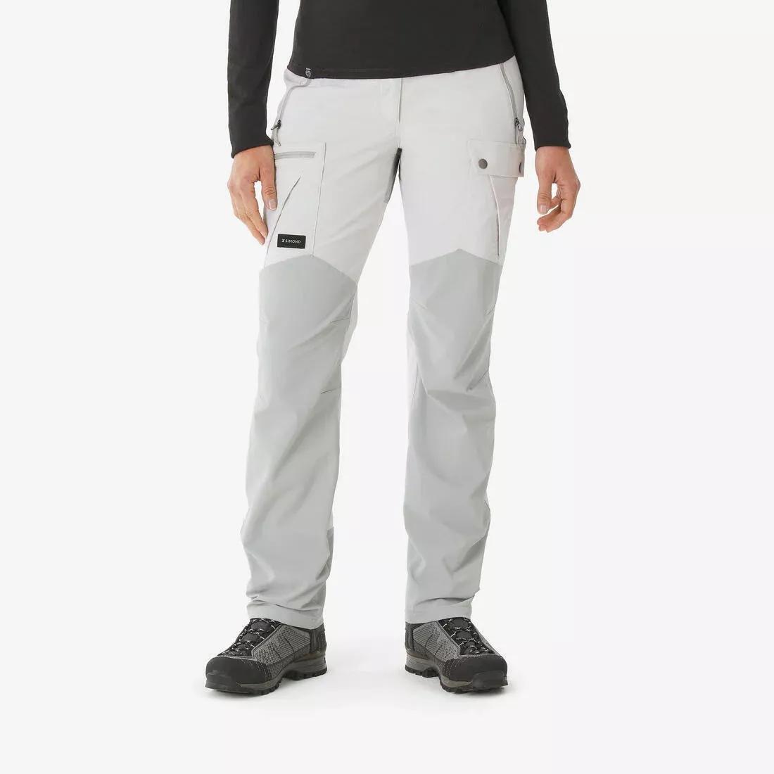 Women Mountain Trekking Resistant Trousers - MT500 V2, Grey, No Color, large image number 1