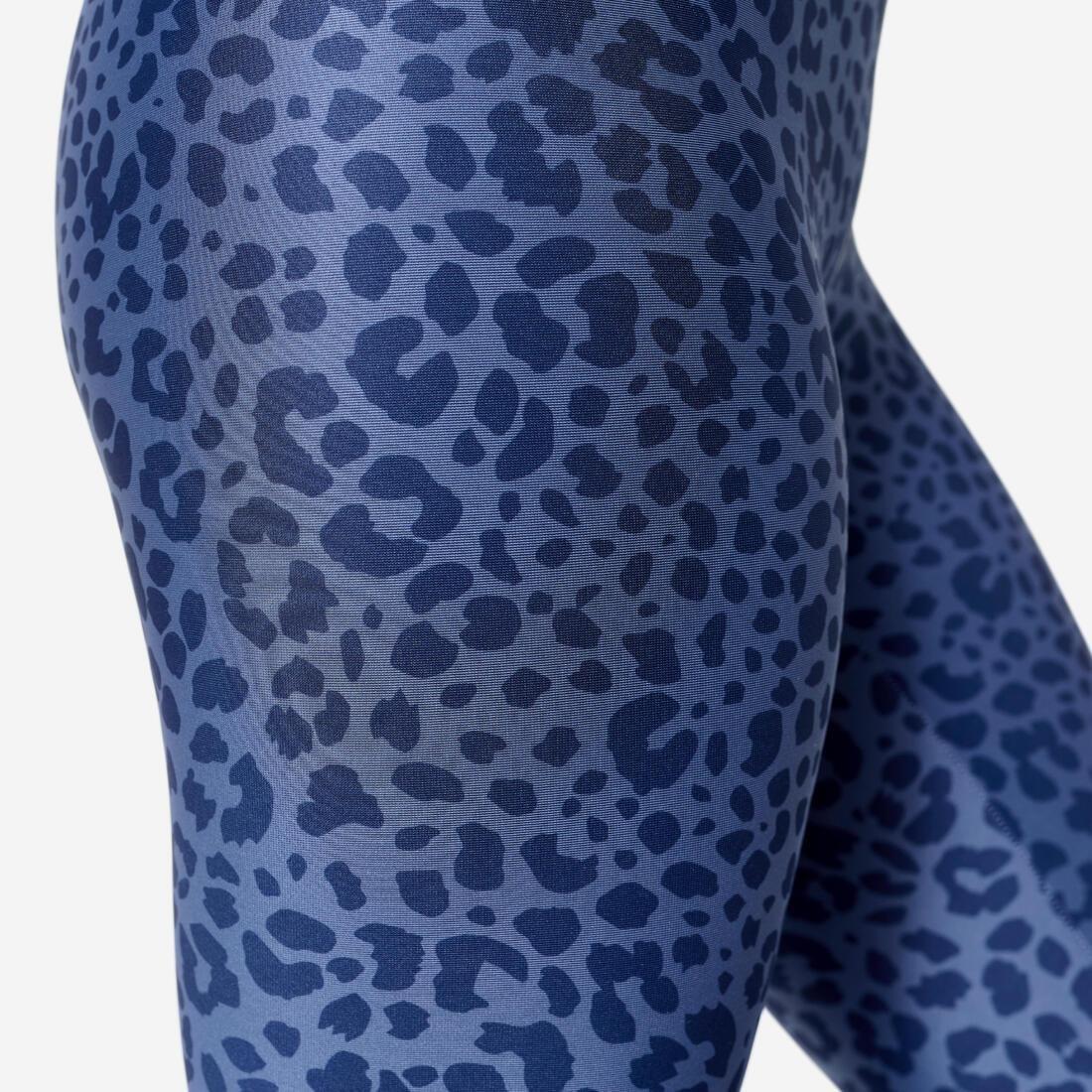 Women High-Waisted Fitness Leggings, Blue, No Color, large image number 5