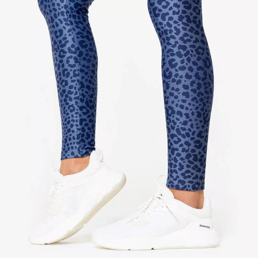 Women High-Waisted Fitness Leggings, Blue, No Color, large image number 6