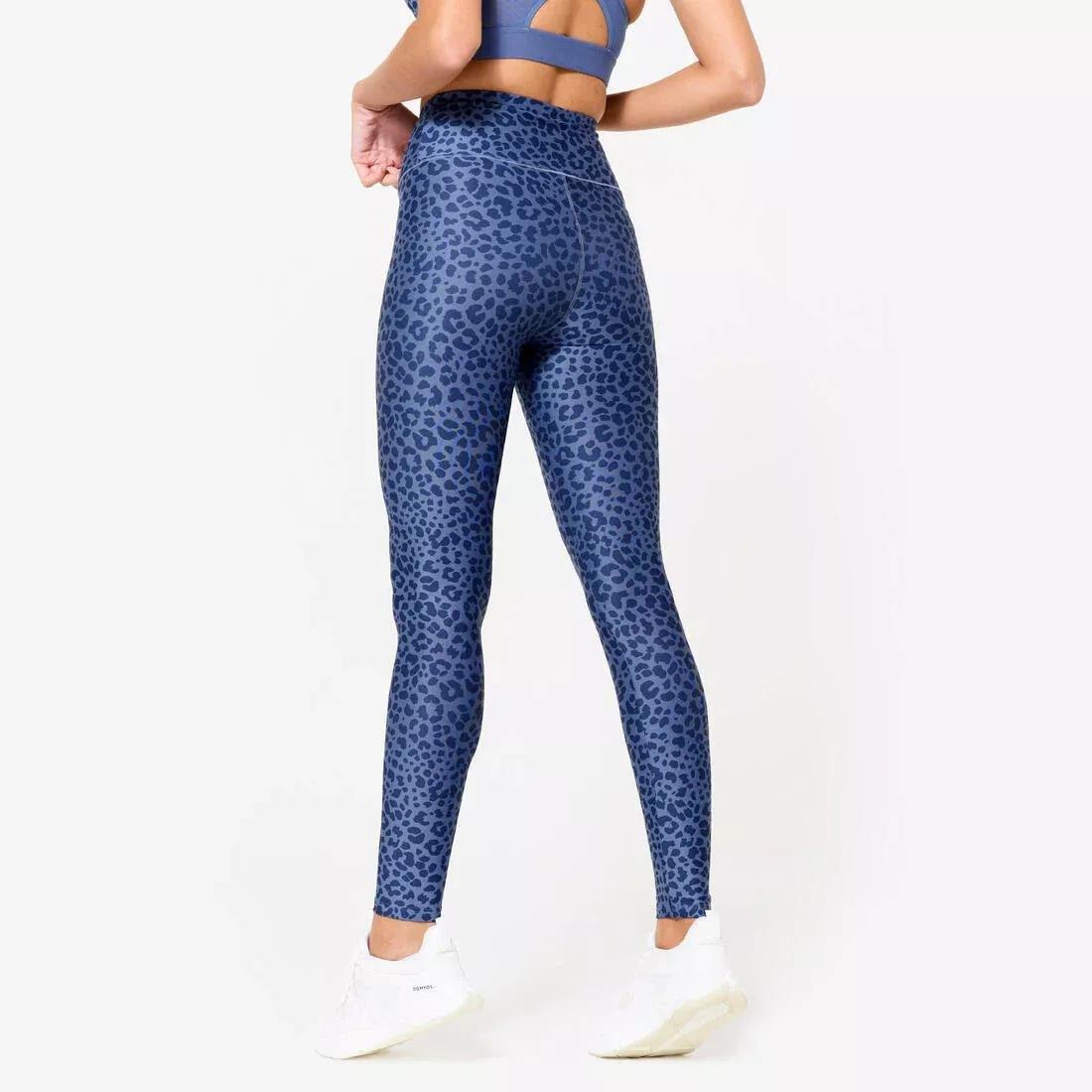 Women High-Waisted Fitness Leggings, Beige, No Color, large image number 4