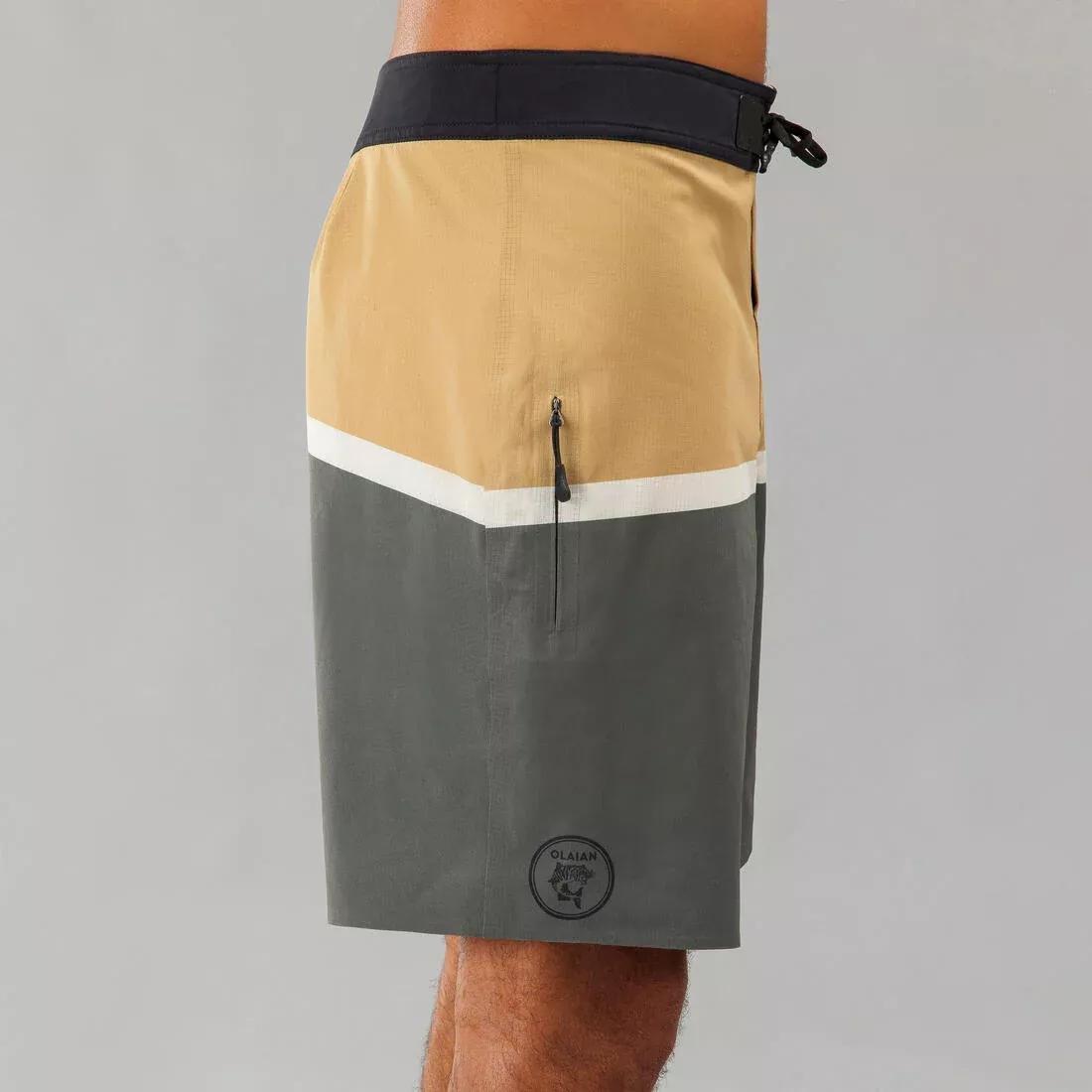 Surfing Boardshorts - Standard 900 Flat Belt - Dude, Black, No Color, large image number 8