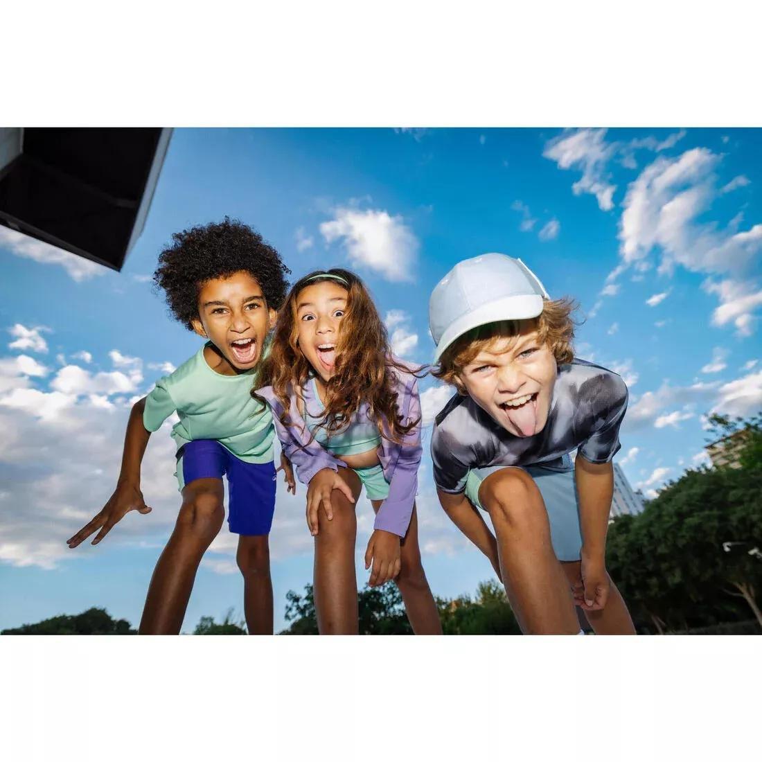 Kids Girls Multisport Thin Headbands Twin-Pack - Green/Purple Leopard Print, Pink, No Color, large image number 6