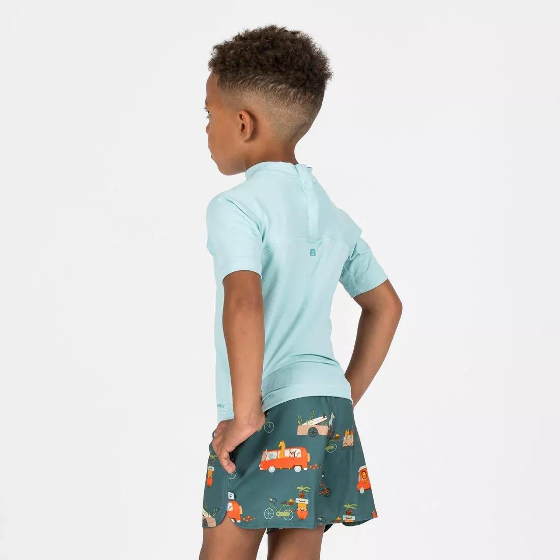 Kids Unisex swim shorts - wave, Khaki, No Color, large image number 3