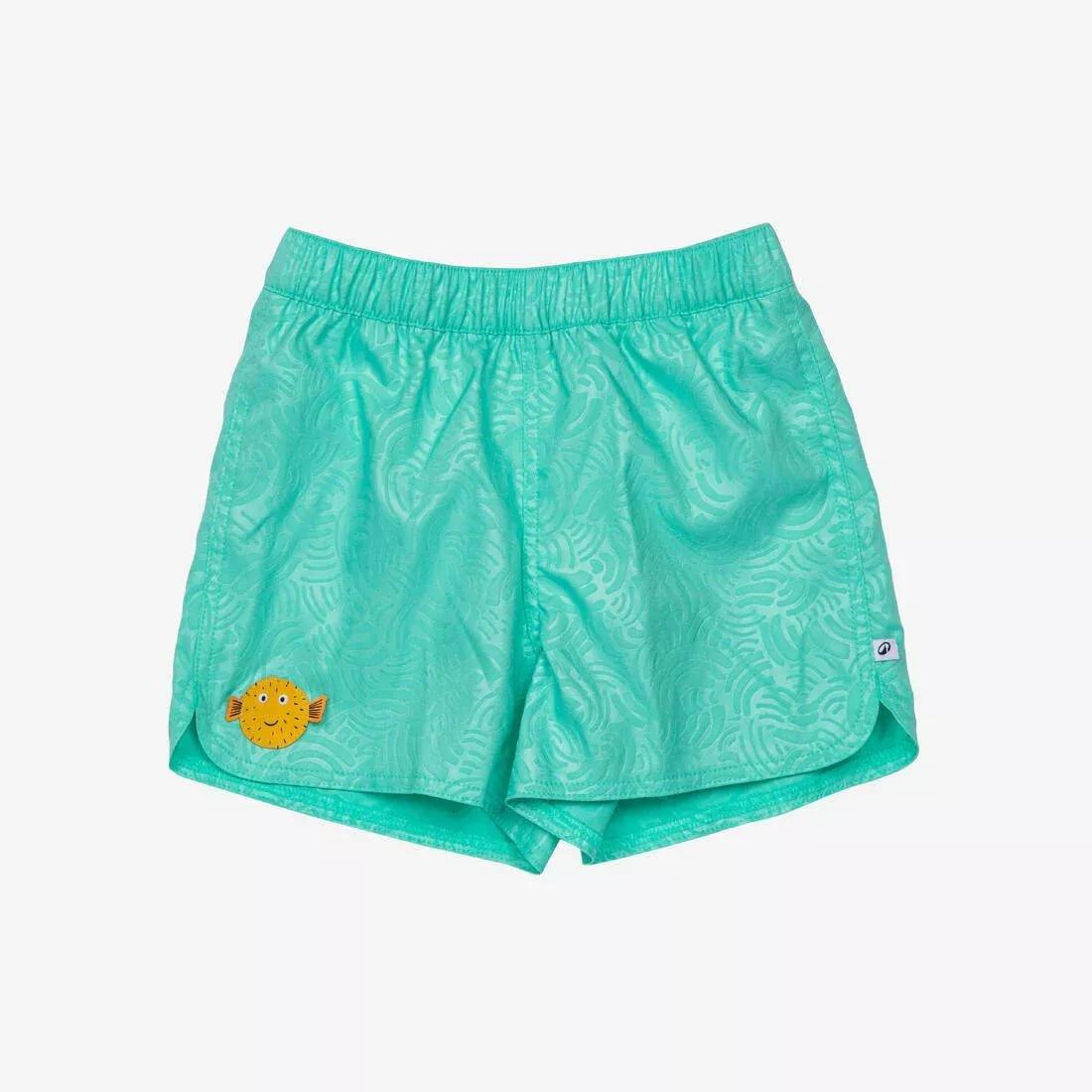 Kids Unisex swim shorts - wave, Khaki, No Color, large image number 5
