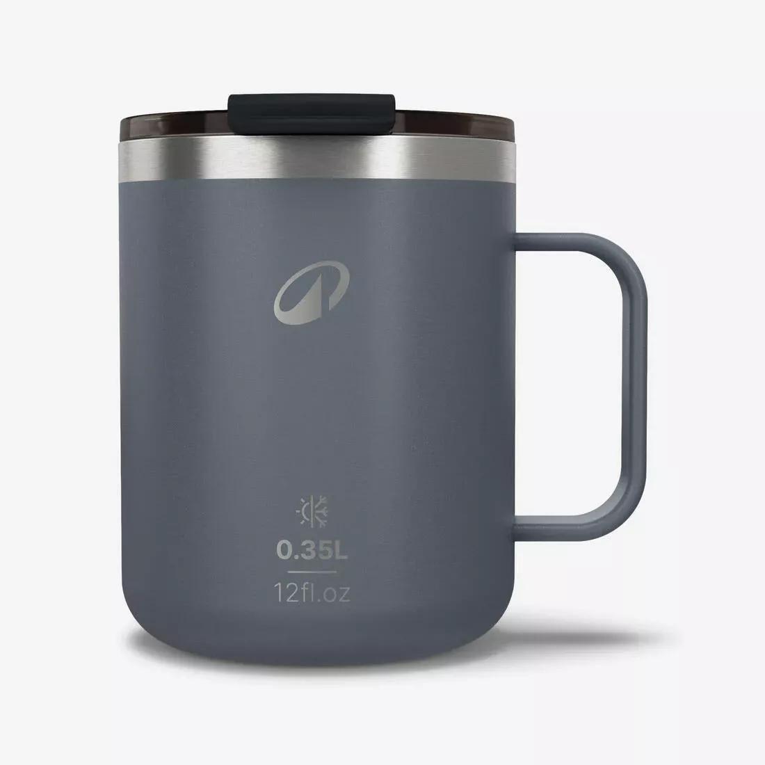 900 insulated 0.35 l stainless steel flask - for camping - hiking/trekking, Blue, No Color, large image number 0