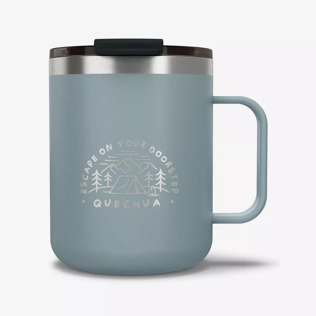 900 insulated 0.35 l stainless steel flask - for camping - hiking/trekking, Blue, No Color, large image number 1