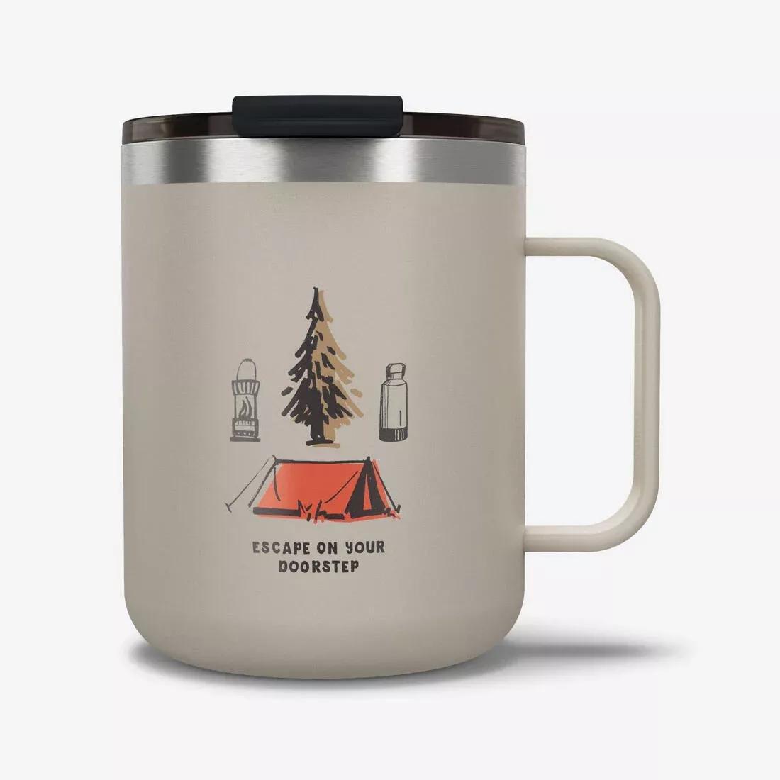 900 insulated 0.35 l stainless steel flask - for camping - hiking/trekking, Blue, No Color, large image number 2