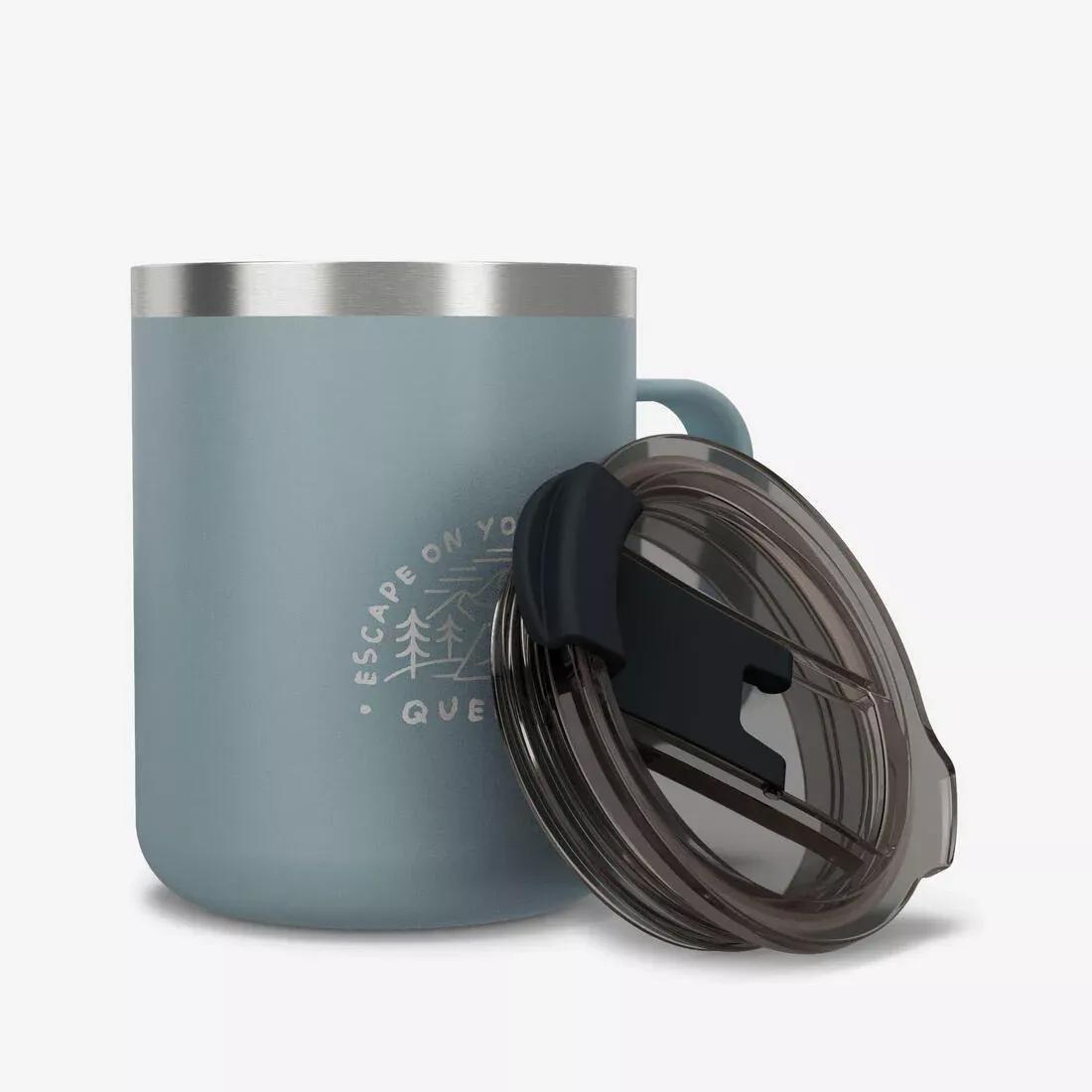 900 insulated 0.35 l stainless steel flask - for camping - hiking/trekking, Blue, No Color, large image number 3