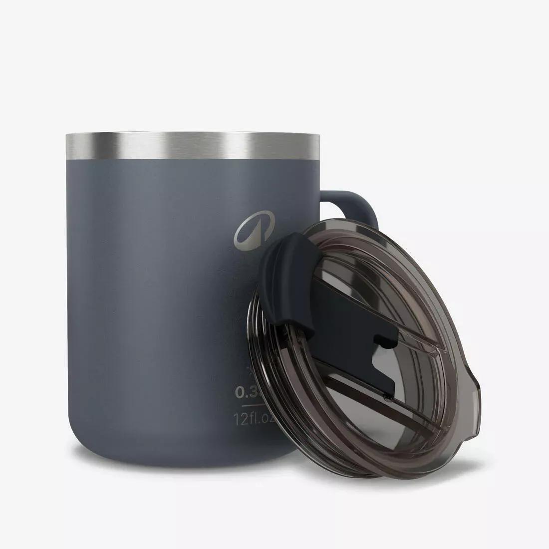 900 insulated 0.35 l stainless steel flask - for camping - hiking/trekking, Blue, No Color, large image number 5