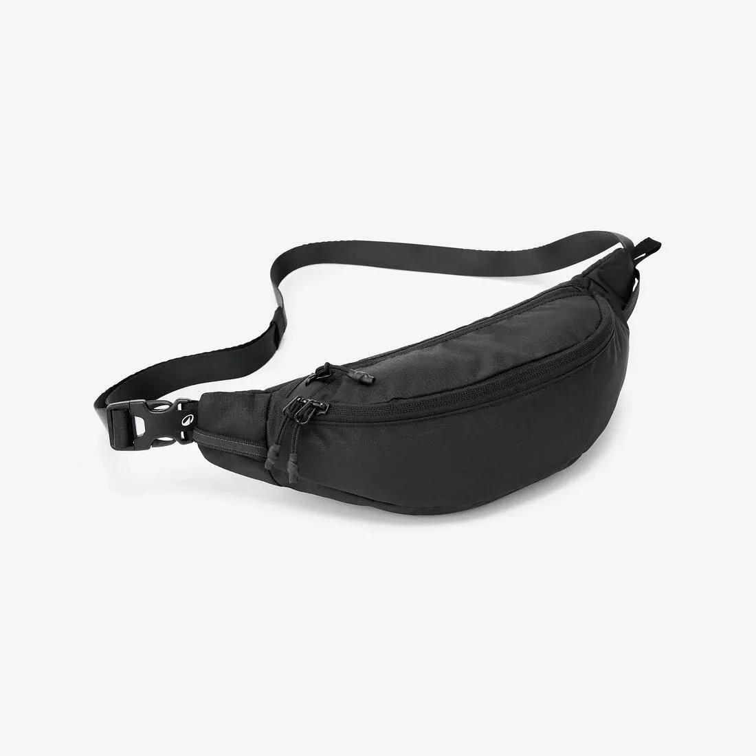 Ripstop Bumbag -  2 Pockets, Black, No Color, medium