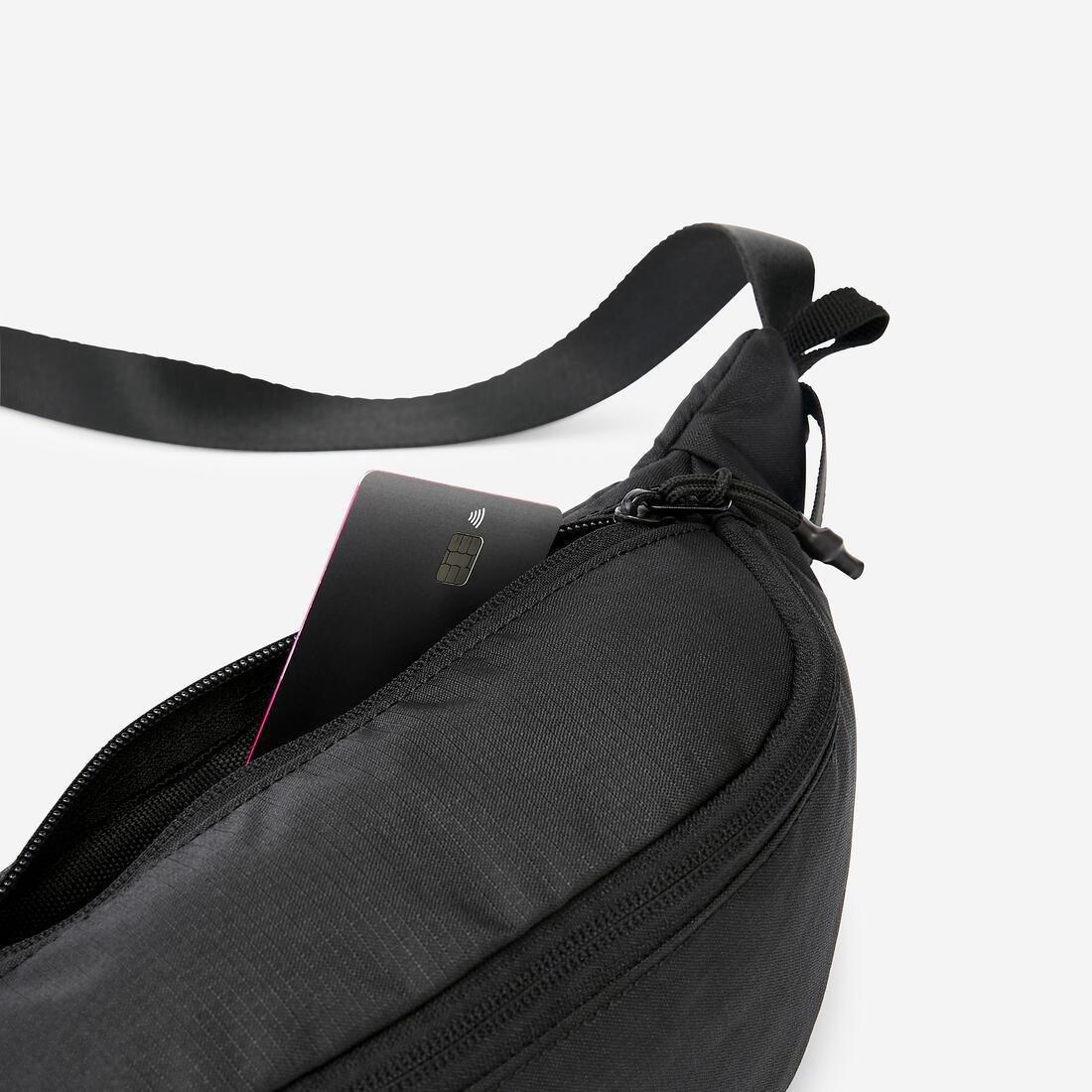 Ripstop Bumbag -  2 Pockets, Black, No Color, large image number 4
