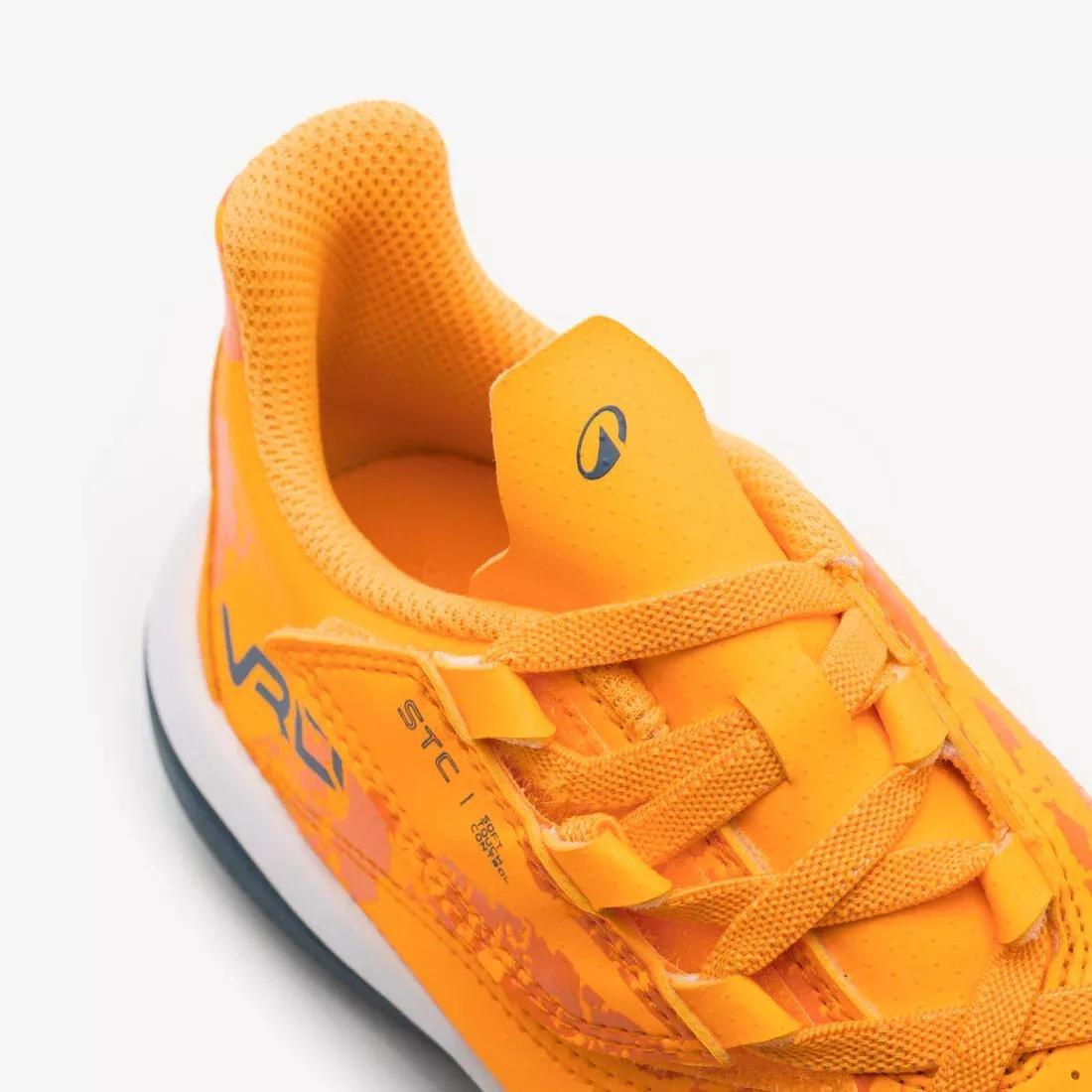 Kids Unisex Velcro Football Boots - Viralto I Easy Turf Tf, Orange, No Color, large image number 6