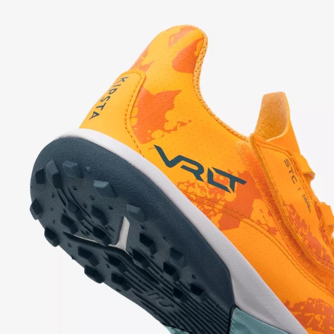 Kids Unisex Velcro Football Boots - Viralto I Easy Turf Tf, Orange, No Color, large image number 7