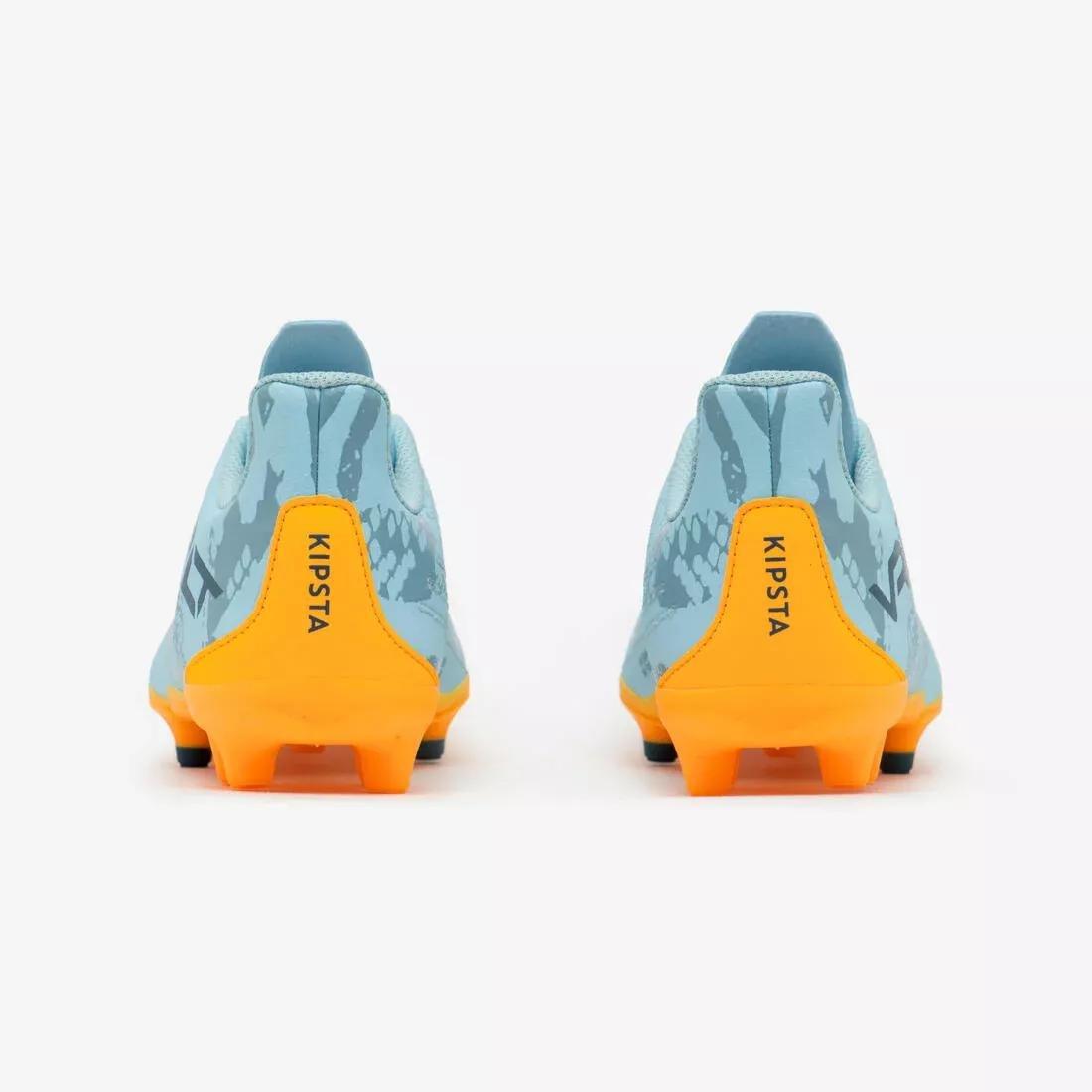 Kids Unisex Lace-Up Football Boots Viralto I FG - Snake, Blue, No Color, medium