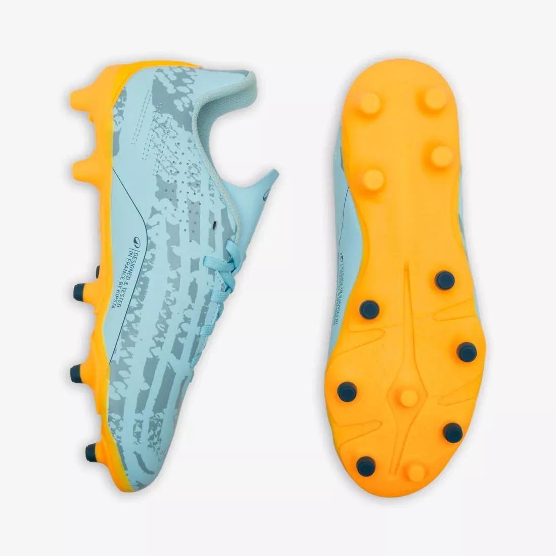 NAVY BLUE Kids' Lace-Up Football Boots Viralto I FG - Snake, No Color, large image number 7