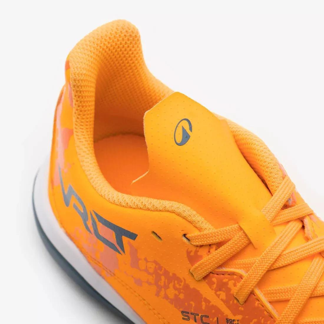 Kids Unisex Lace-Up Football Boots Viralto I Turf Tf, Orange, No Color, large image number 6